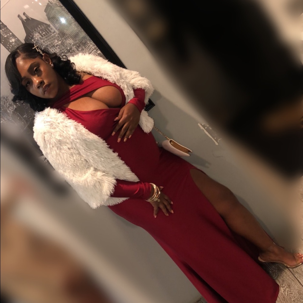 Burgundy dress